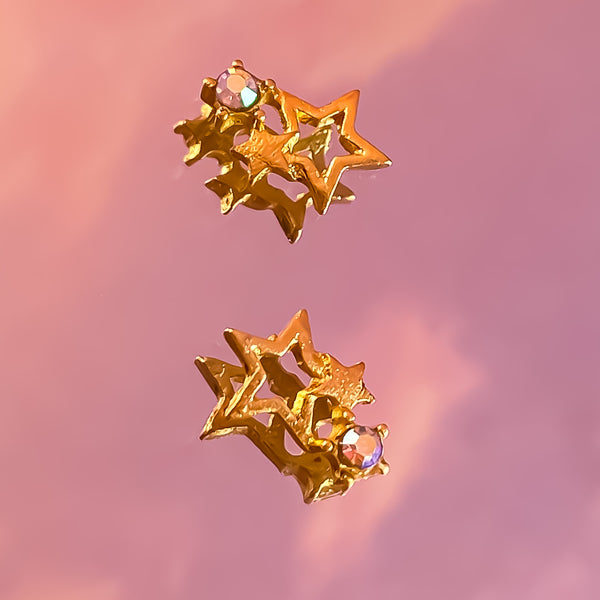 Star with Crystal - 2 pcs