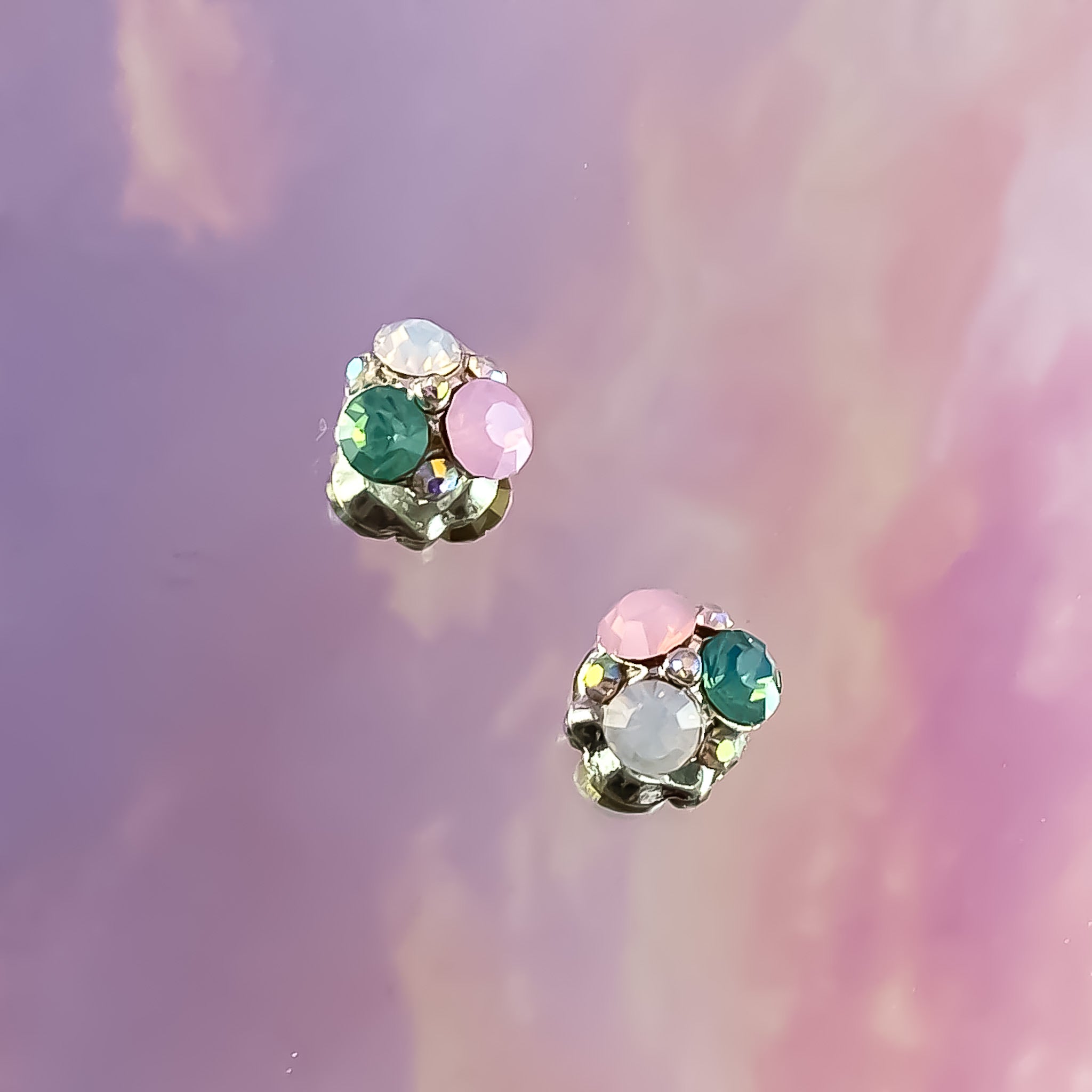 Tri- Coloured Opal Cluster - 2pcs