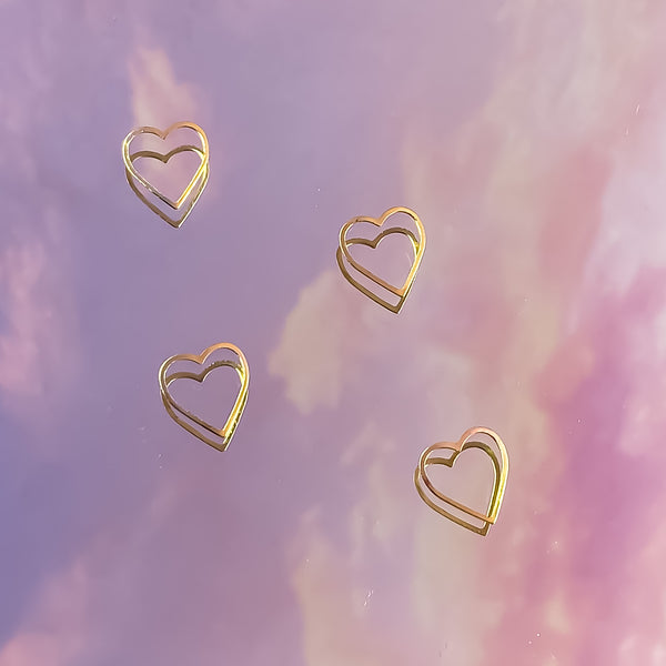 Gold Heart - 4pcs